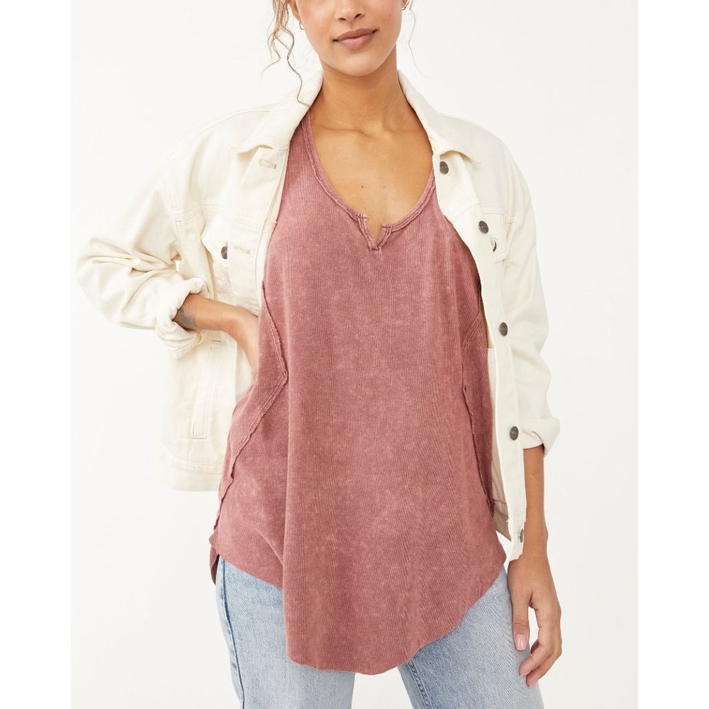NWT Free People Care FP Chasing Sunsets Tunic / Russet Acorn